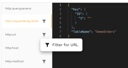 Signature tab showing signature keys with change indicator pills