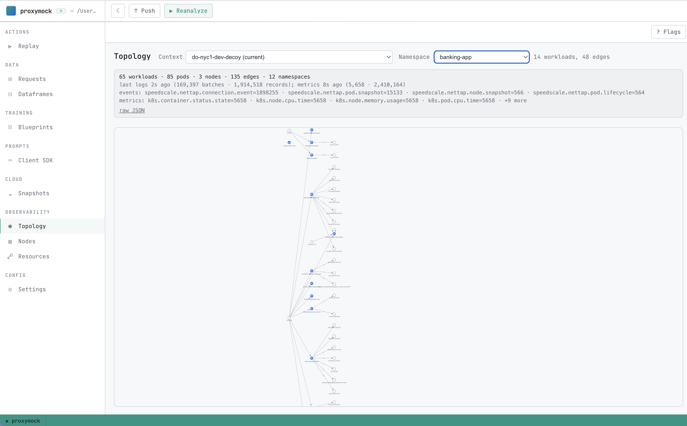 Switch kube context from the toolbar