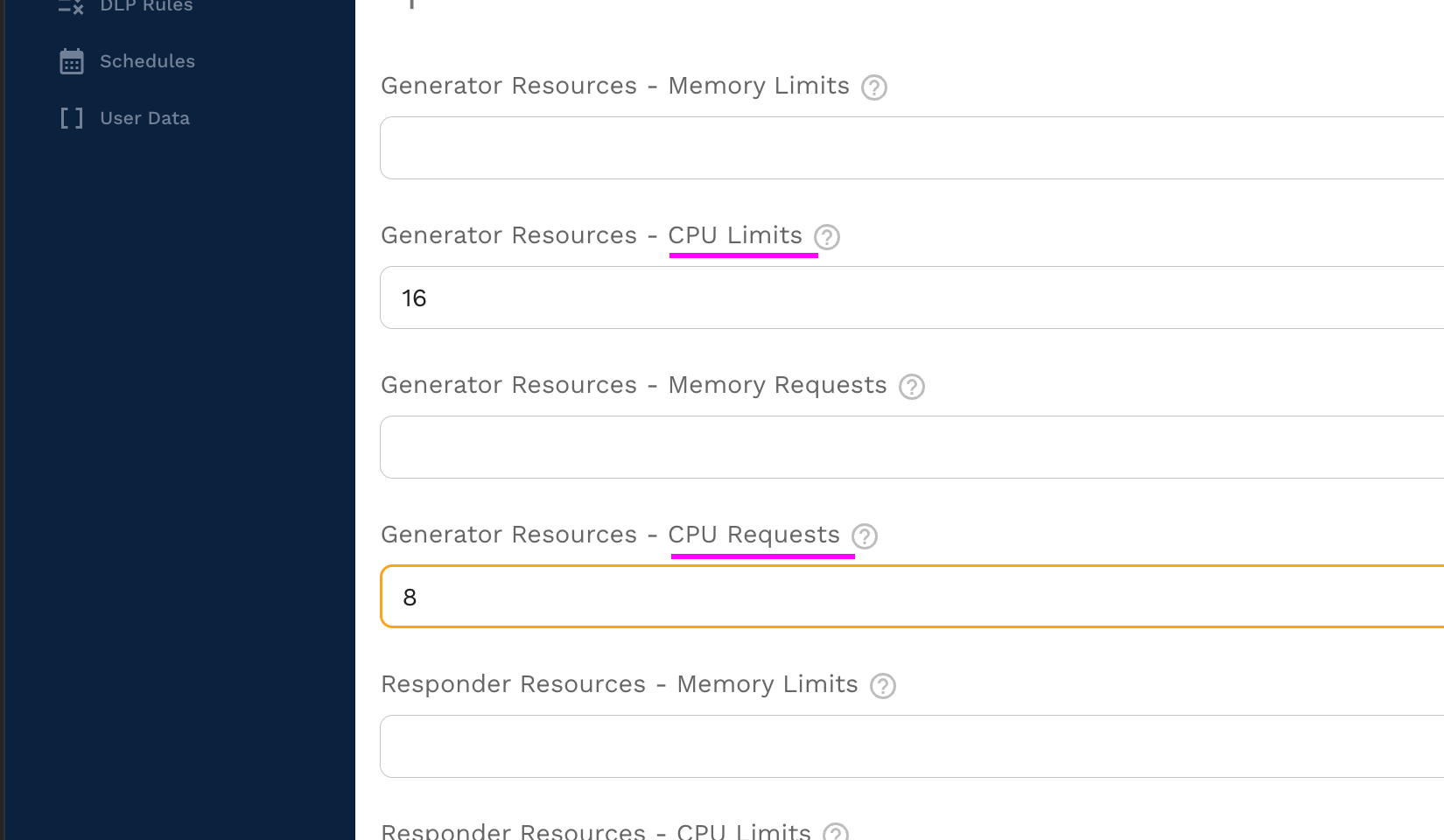 resource configuration