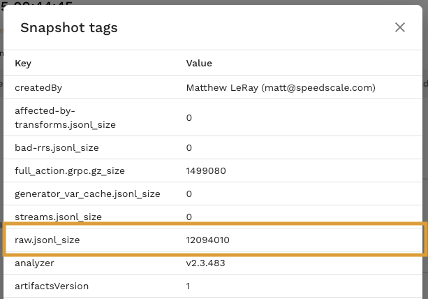 snapshot tags
